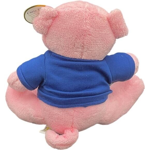 Curto Toy Pink Piggy Sowabunga Blue Shirt Plush Stuffed Animal Advertising 7" - Picture 3 of 4